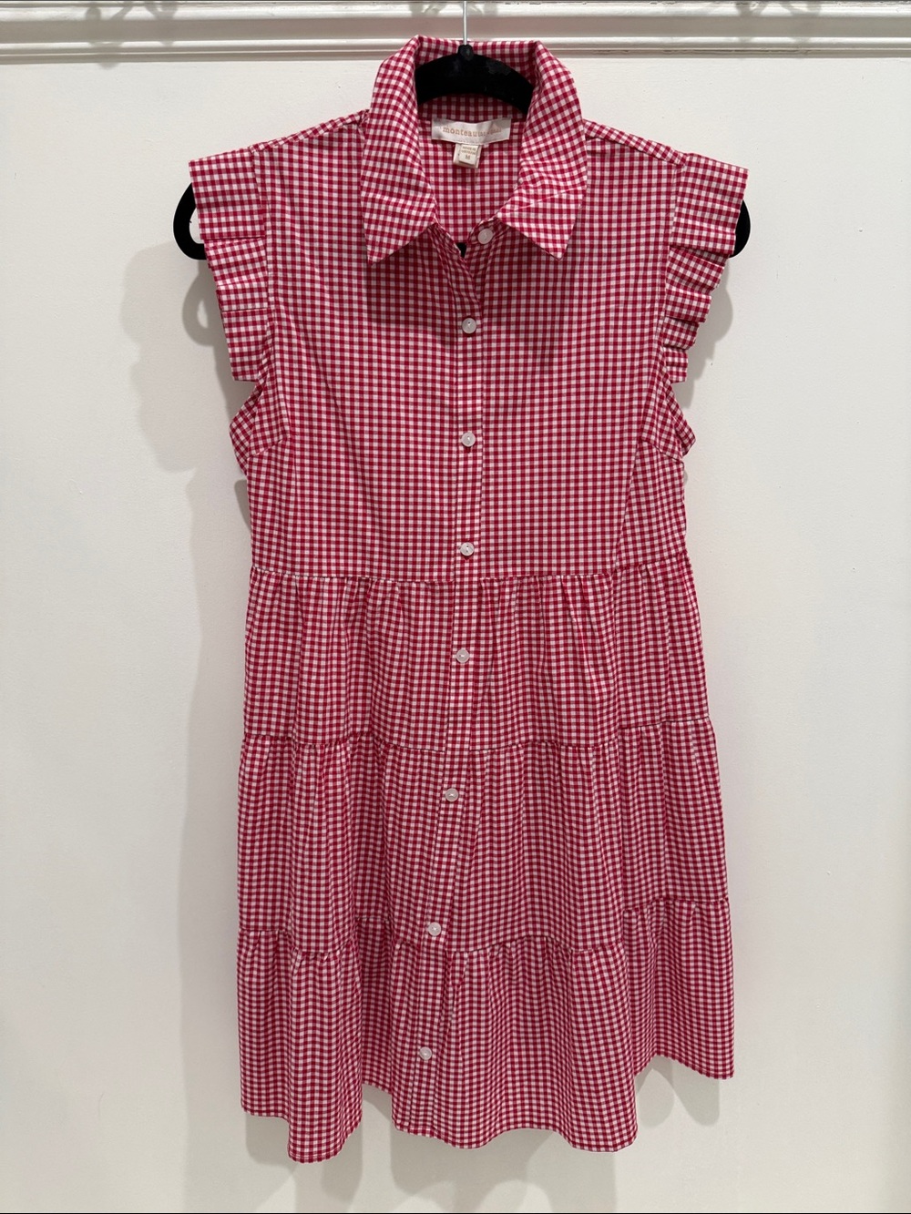 Ladies’ Gingham Button-Front Dress